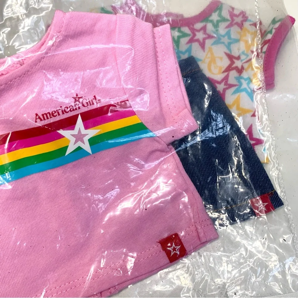 NEW! American Girl Doll Clothing Lot 2 Tops and Skirt
